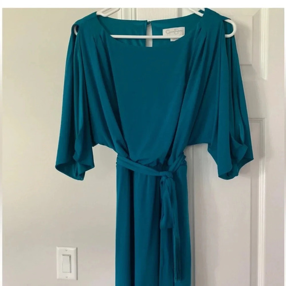 Jessica Simpson Womens Ity Cold-Shoulder Dress with Tie Waist - Picture 4 of 7